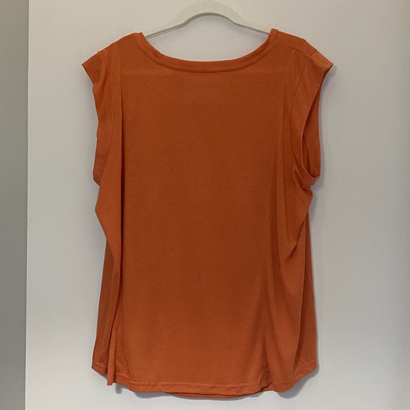 New! Roaman's 1X 22/24 Orange Woman's Tank Top Shirt - Perfect for Fall! - Picture 6 of 6